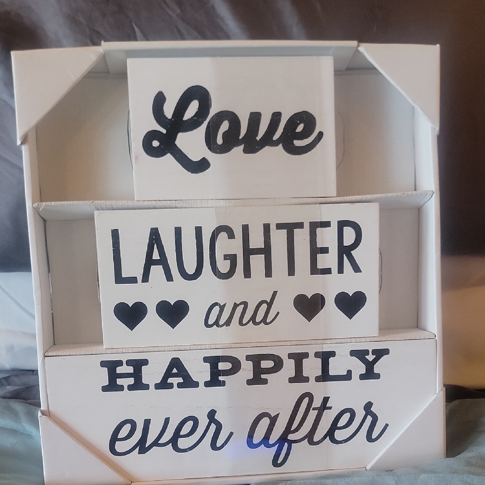 Love Laughter Happily Ever After Wall Decor